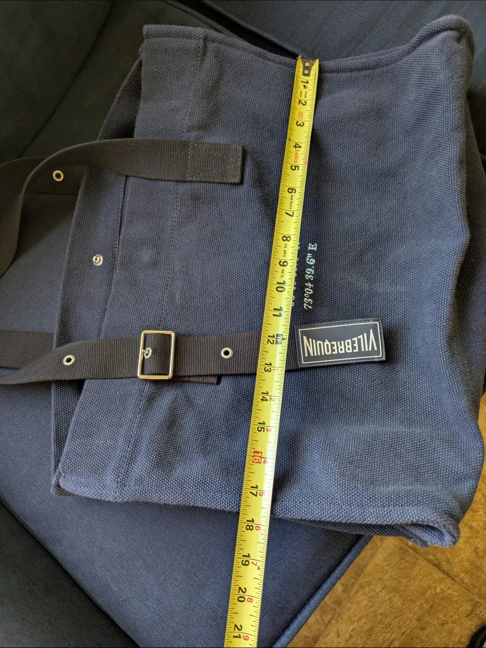Vilebrequin Navy Canvas Tote Bag with Coordinates